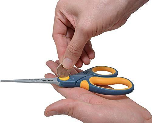Westcott Westcott 8" Titanium-Bonded Non-Stick Scissors For Office & Home, Gray/Yellow, 3 Pack (15454)
