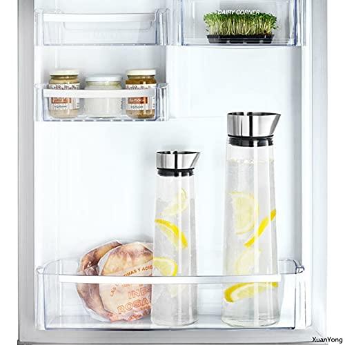 XIAOSAKU Pitchers Beverage Pitchers Creative Water Jug with Lid High Borosilicate Glass Pitcher Thickened Heat-resistant Teapot for Juice,Milk,Hot and Cold Beverages for Juice Milk Cold or Hot Beverages