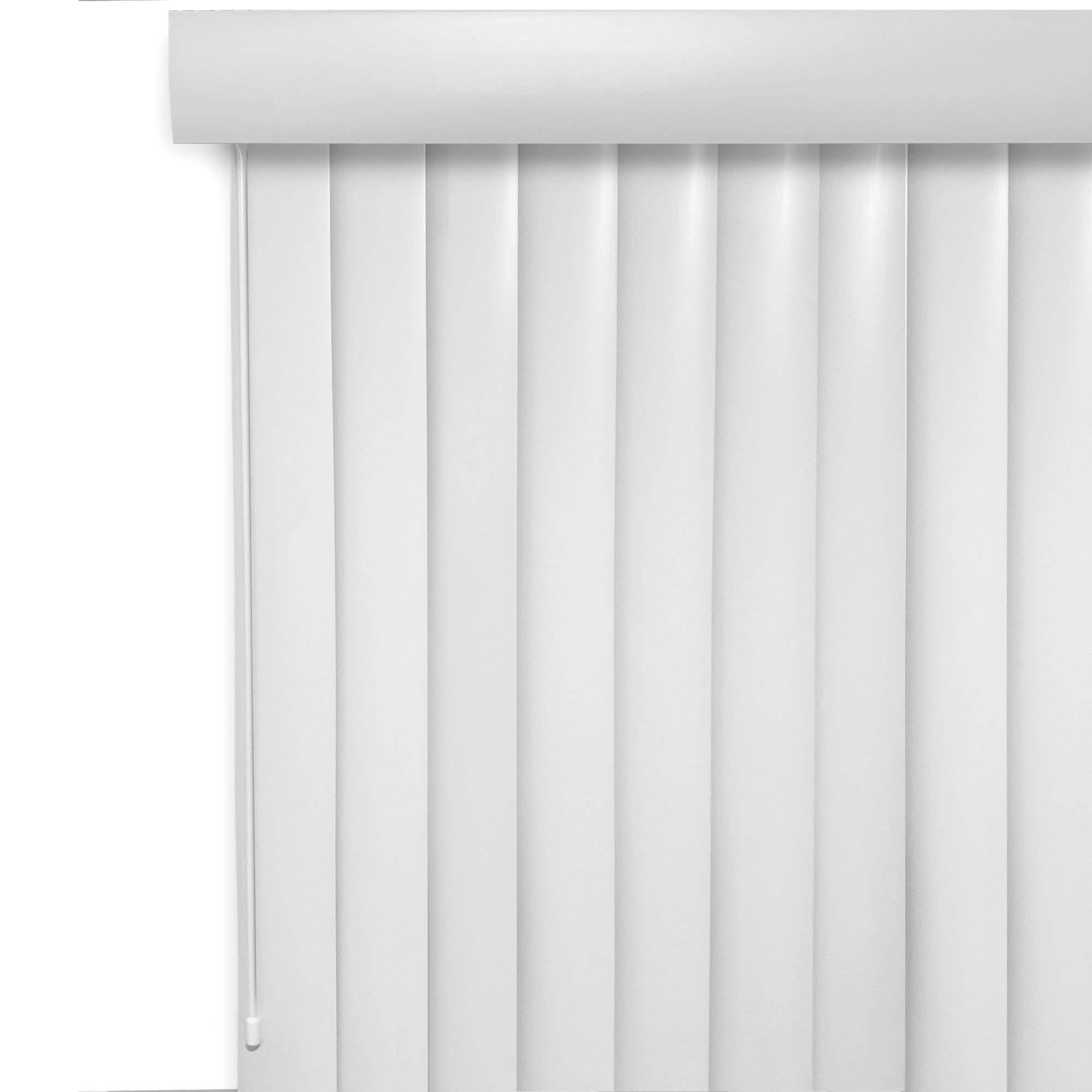 Mood Mood Vertical Blinds | for Sliding Door, Patio Door, French Door | 63 inch Blinds for Windows | Premium White | 63 x 60