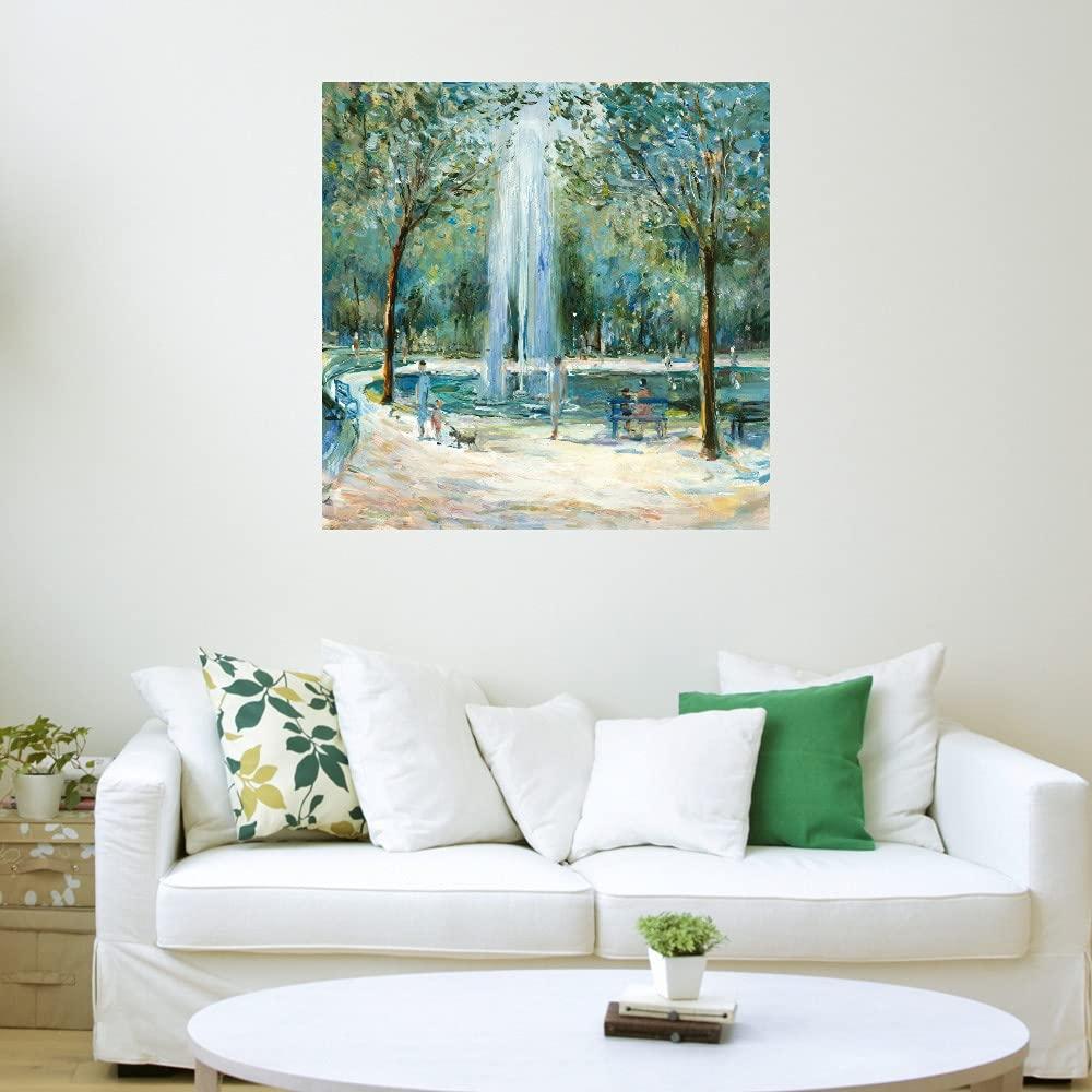 Fine Art Canvas Fine Art Canvas Parisian Afternoon III Canvas Wall Decor by Artist Marysia Burr for Living Room, Bedroom, Bathroom, Kitchen, Office, Bar, Dining & Guest Room - Ready to Hang - 37 in x 37 in