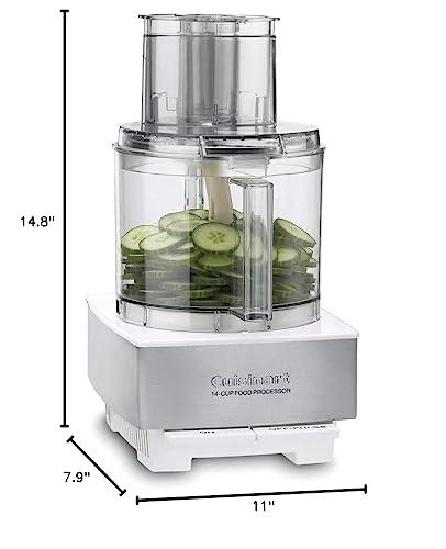 Cuisinart Cuisinart Food Processor 14-Cup Vegetable Chopper for Mincing, Dicing, Shredding, Puree & Kneading Dough, White Stainless, DFP-14BCWNY