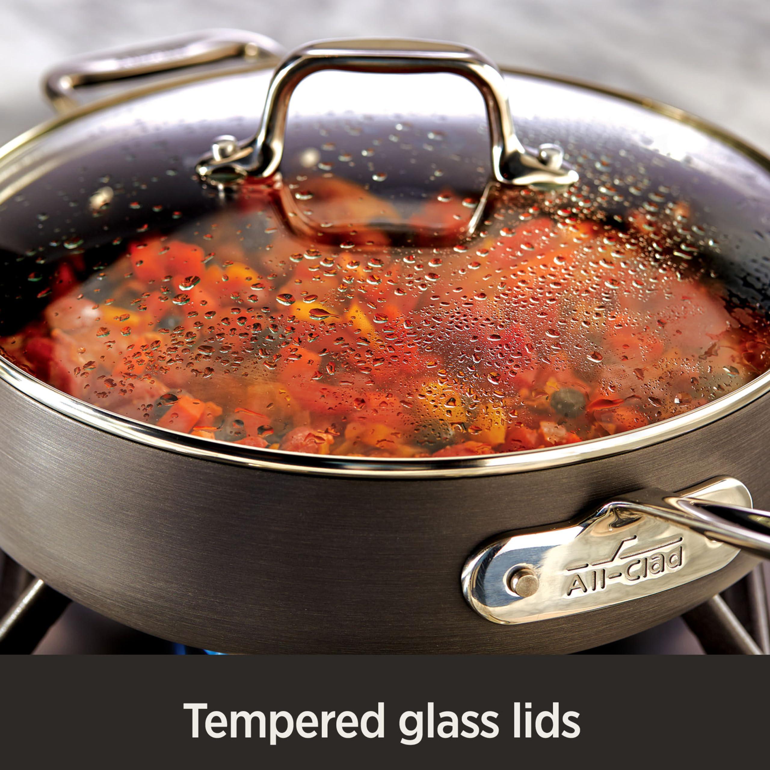 All-Clad All-Clad HA1 Hard Anodized Non Stick Fry Pan Set 2 Piece, 8, 10 Inch, Induction, Oven Broiler Safe 500F, Pots and Pans Set, Kitchen Frying Pans, Skillets, Premium Cookware, Home, Dishwasher Safe Black