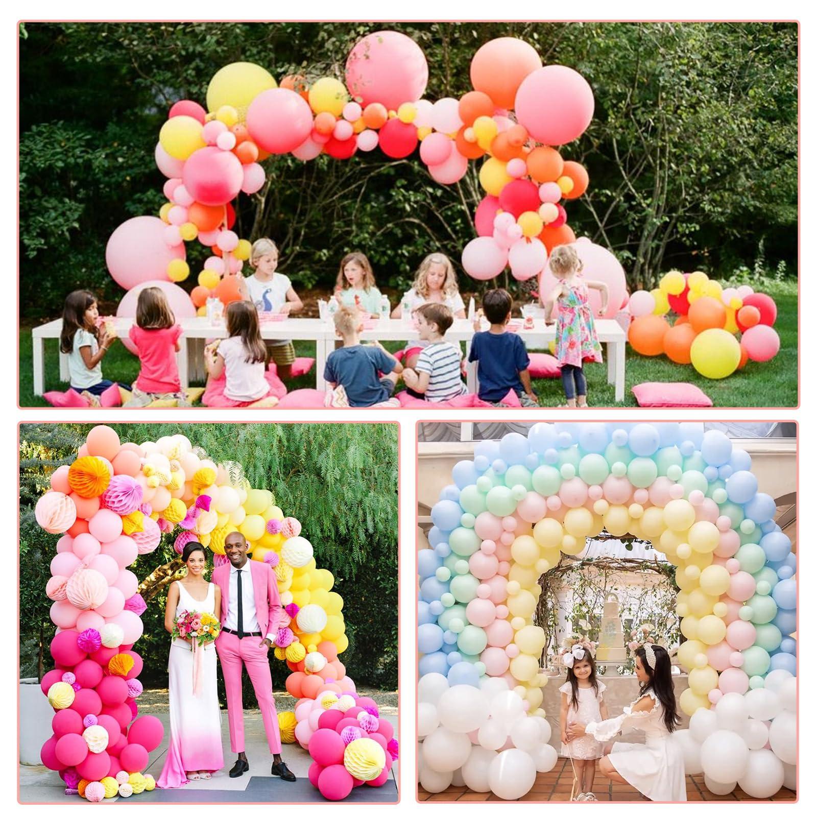 Paready Paready Black Balloon Arch Kit and 114PCS Orange Yellow Balloons Garland Arch Kit, 9FT Height and 10FT Width Adjustable with 4 Water Fillable Bag for Birthday Party Wedding Baby Shower Decor