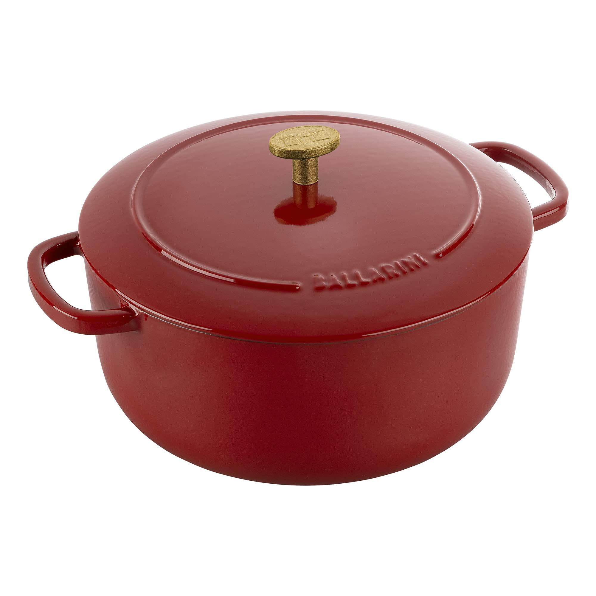 BALLARINI Ballarini Bellamonte Cast Iron Dutch Oven with Lid 4.25-qt, Serves 3-4, Pomodoro Red