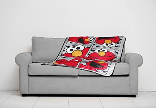 Jay Franco Jay Franco Sesame Street Hip Elmo Throw Blanket - Measures 40 x 50 inches, Kids Bedding - Fade Resistant Super Soft Fleece