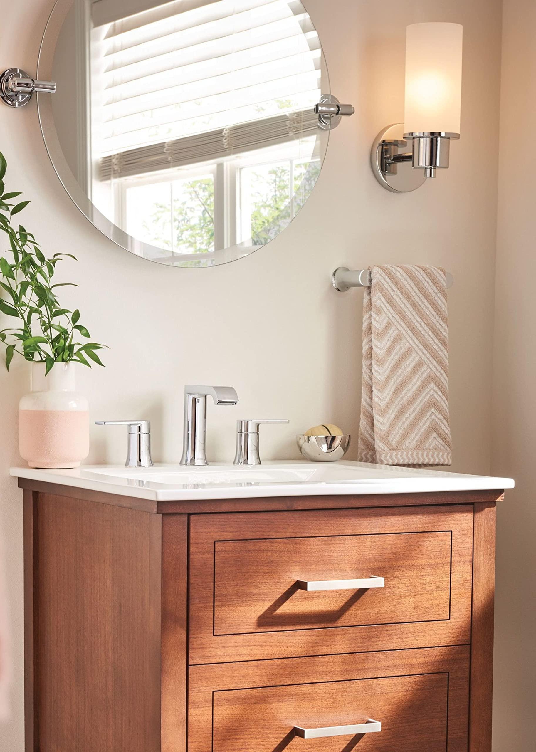 Moen Moen Genta LX Chrome Modern 6.8-Inch Length Hand-Towel Bar for Bathroom or Kitchen, BH3886CH