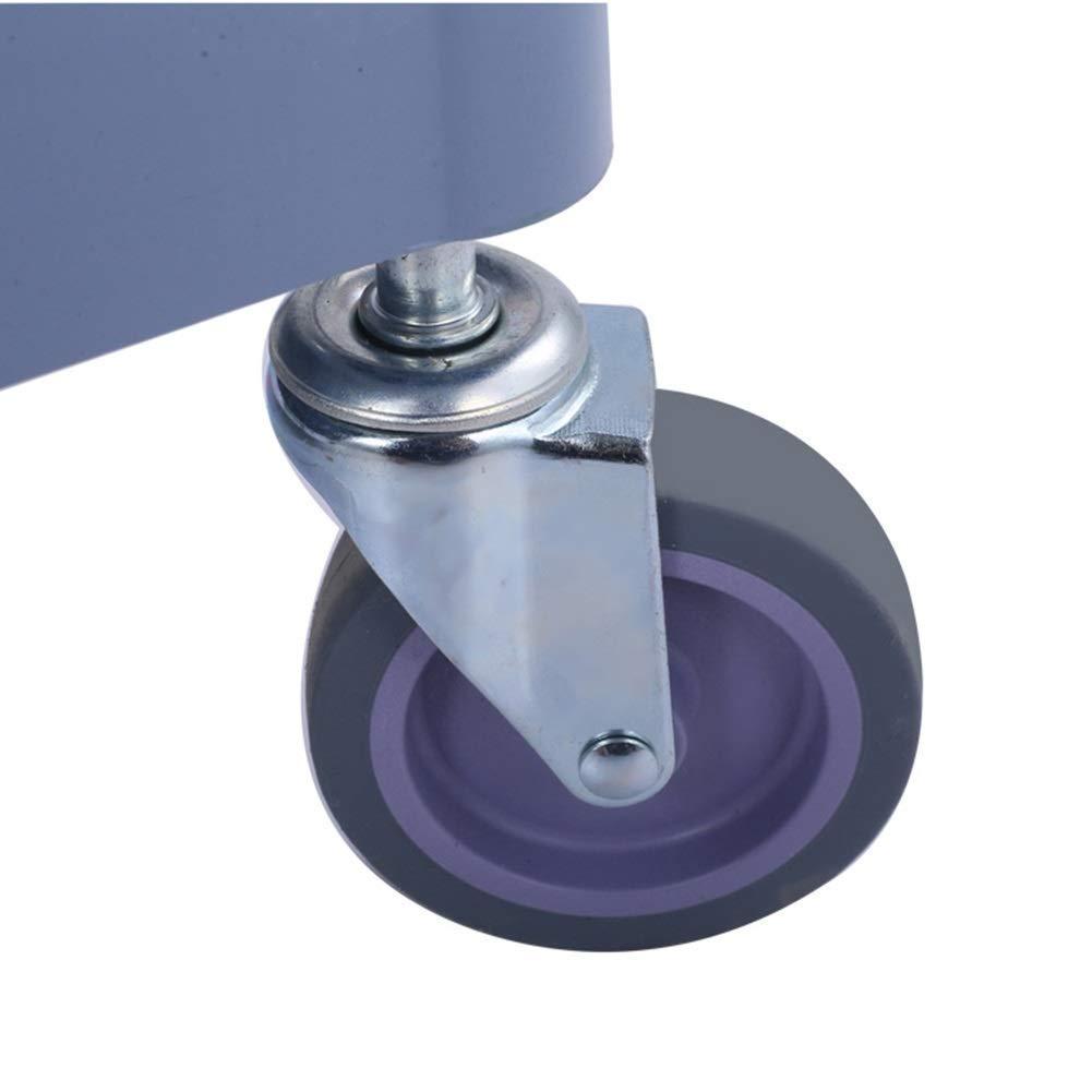 YGCBL YGCBL Multifunction Serving Portable Hand Trucks,Cart Service Restaurant Hotel 3 Tier 360Swivel Castors Side Handles Design Easy to Assemble, 3 Sizes,Kitchen,Blue,86X42X91Cm