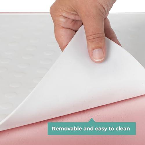 Guidecraft Guidecraft Contemporary Kitchen Helper Toddler Tower - Limited Edition Pink. Original Folding Montessori Learning Step Stool with Safety Nets