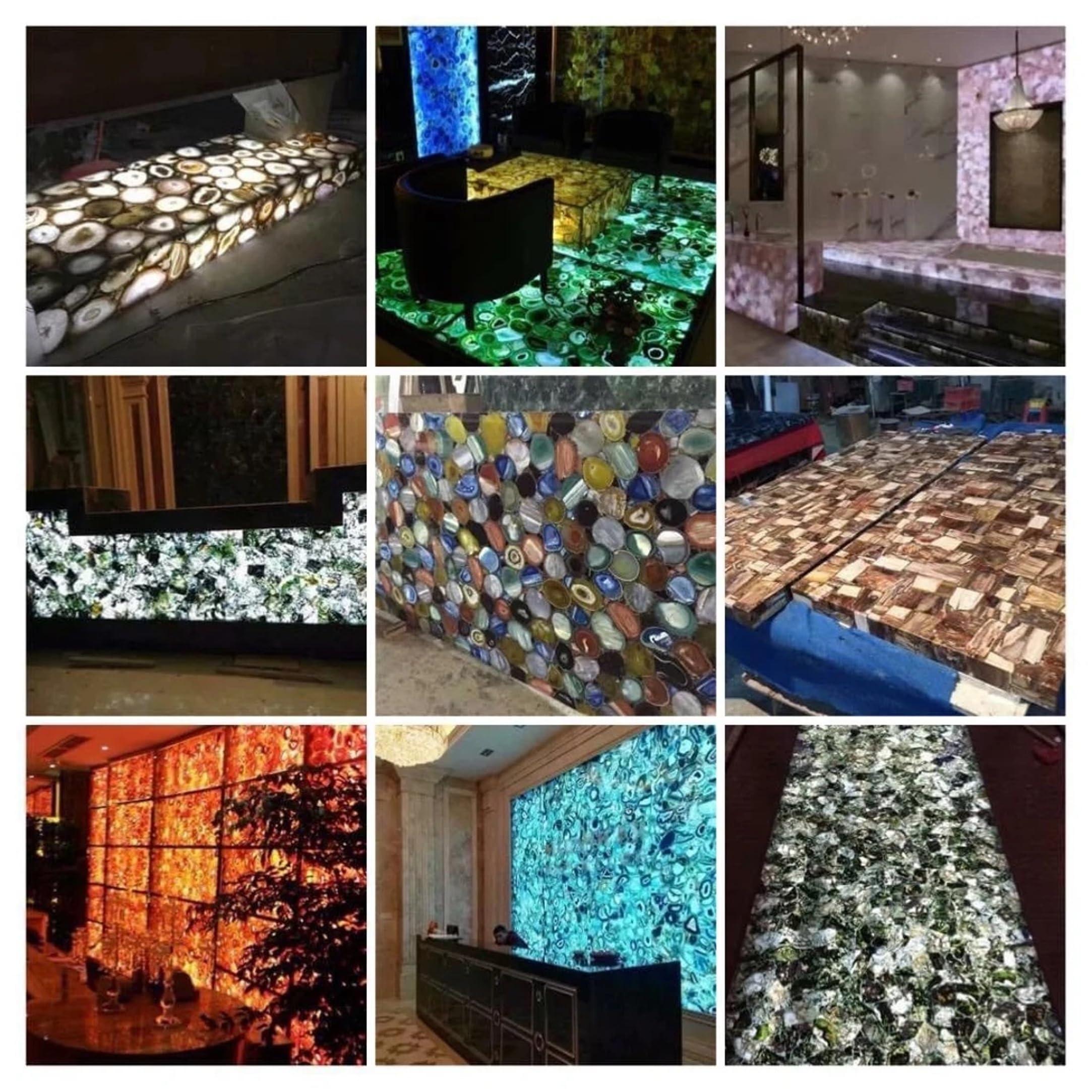 Generic Resin with Patio Side Table for Rooftop and Garden Decor Round Shape Brown Petrified Coffee Table Top 18 x 18 Inches