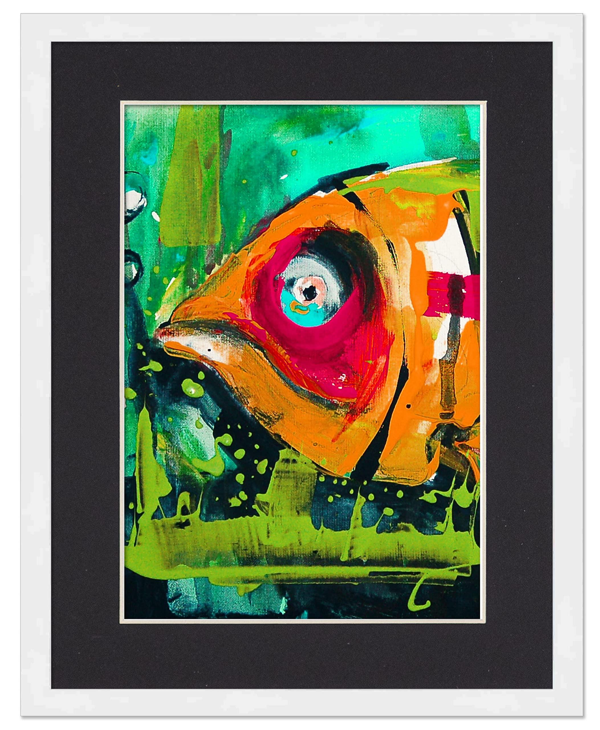 Poster Palooza 18x24 Frame with Mat - White 22x28 Frame Wood Made to Display Print or Poster Measuring 18 x 24 Inches with Black Photo Mat