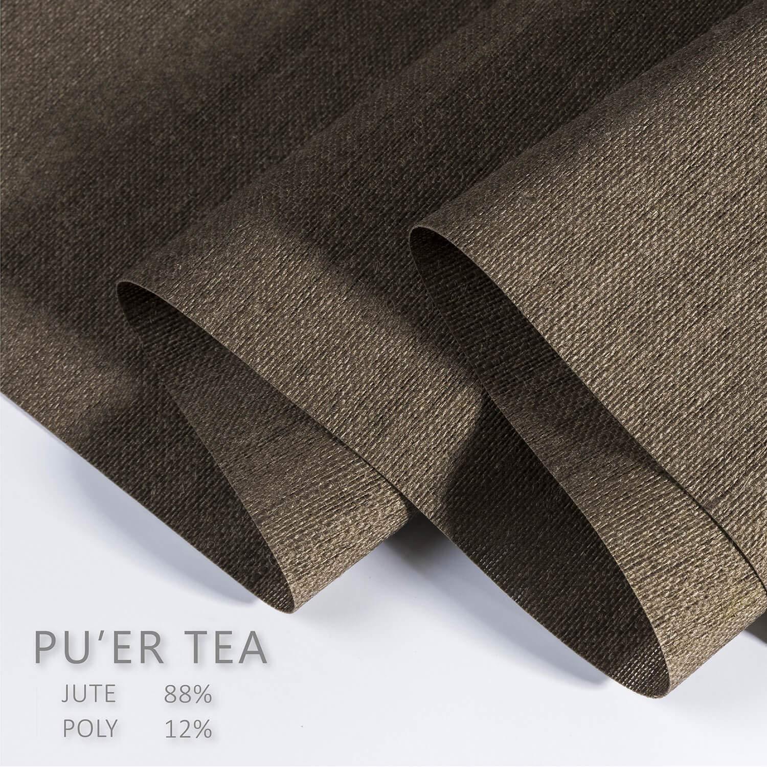 GoDear Design GoDear Design Adjustable Sliding Panel Track Blinds 45.8"- 86" W x 96" H, Extendable Vertical Blinds for Windows Patio Doors Room Dividers, See-Through Trimmable Jute Fabric, Semi-Privacy, Pu'er Tea