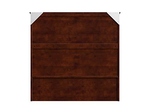 AFI AFI Hamilton Twin XL Murphy Bed Chest with Mattress, Storage, and Built-in Charger in Walnut