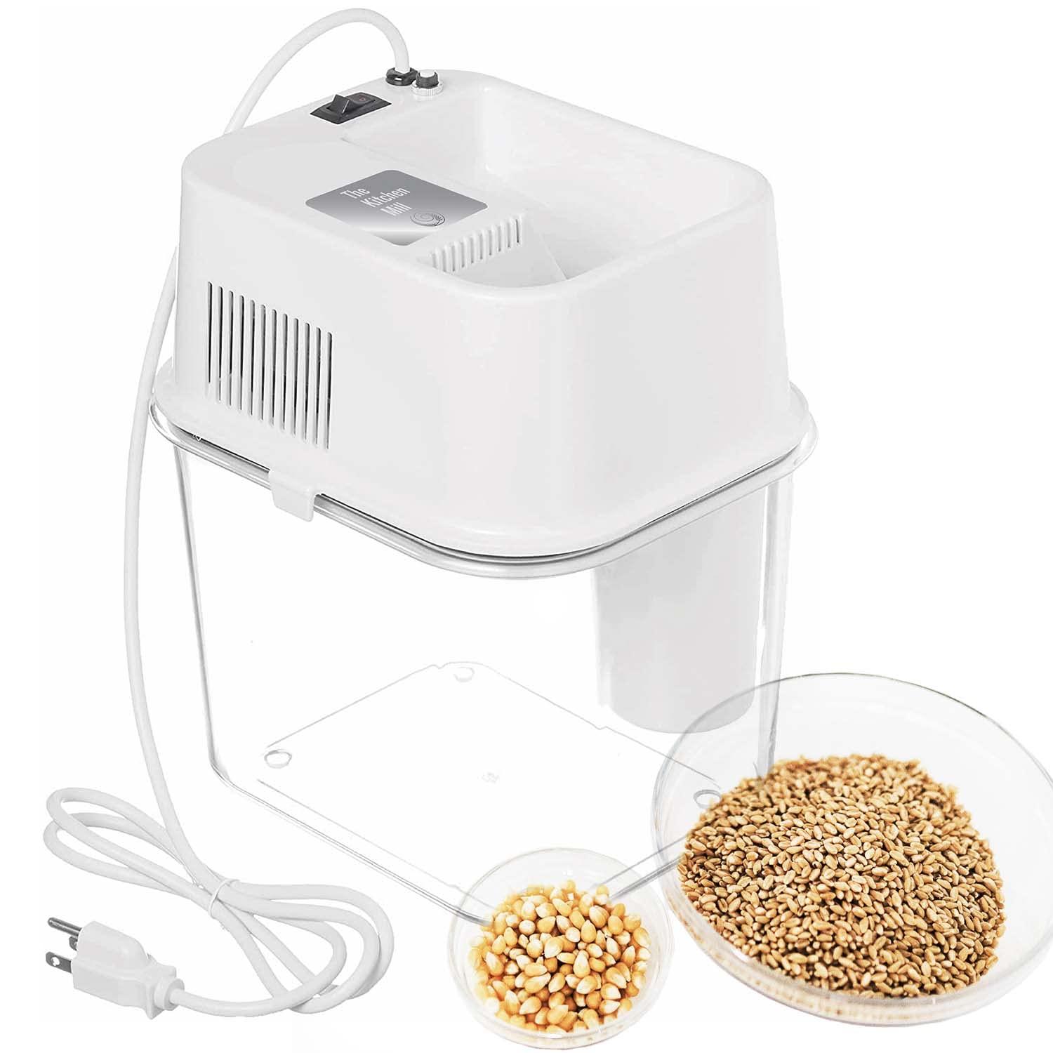 The Kitchen Mill The Kitchen Mill Electric Grain Mill - High Speed Wheat Grinder, Corn Grinder, Grain Grinder, Flour Mill - Assembled in the USA - Stainless Steel Milling Chamber