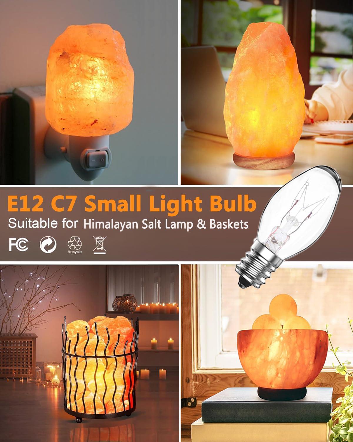 Snnalosses Snnalosses Wax Warmer Bulbs-15 Watt Bulbs for Scentsy Wax Warmer- C7 Replacement Bulbs for Plug in Wax Diffuser,Salt Lamp Bulbs for Himalayan Salt Lamp,Dimmable- Warm White,15 Packs