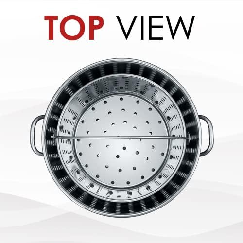 Concord CONCORD 53 QT Stainless Steel Stock Pot w/ Basket. Heavy Kettle. Cookware for Boiling