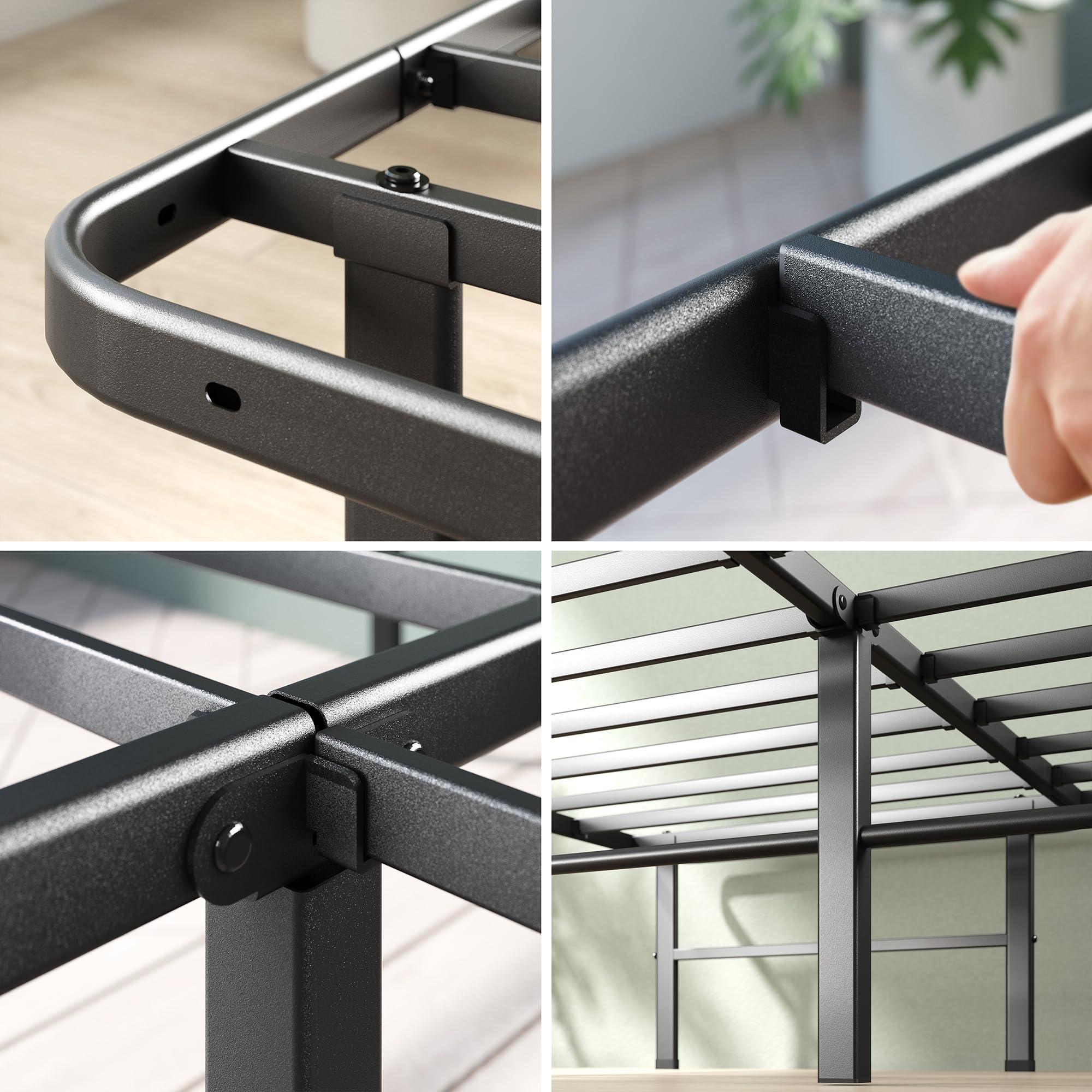 Zinus ZINUS Rumi 14in Easy SmartBase Mattress Foundation, Sturdy Metal Bed Frame, No Box Spring Needed, Eco Friendly Packaging, Queen