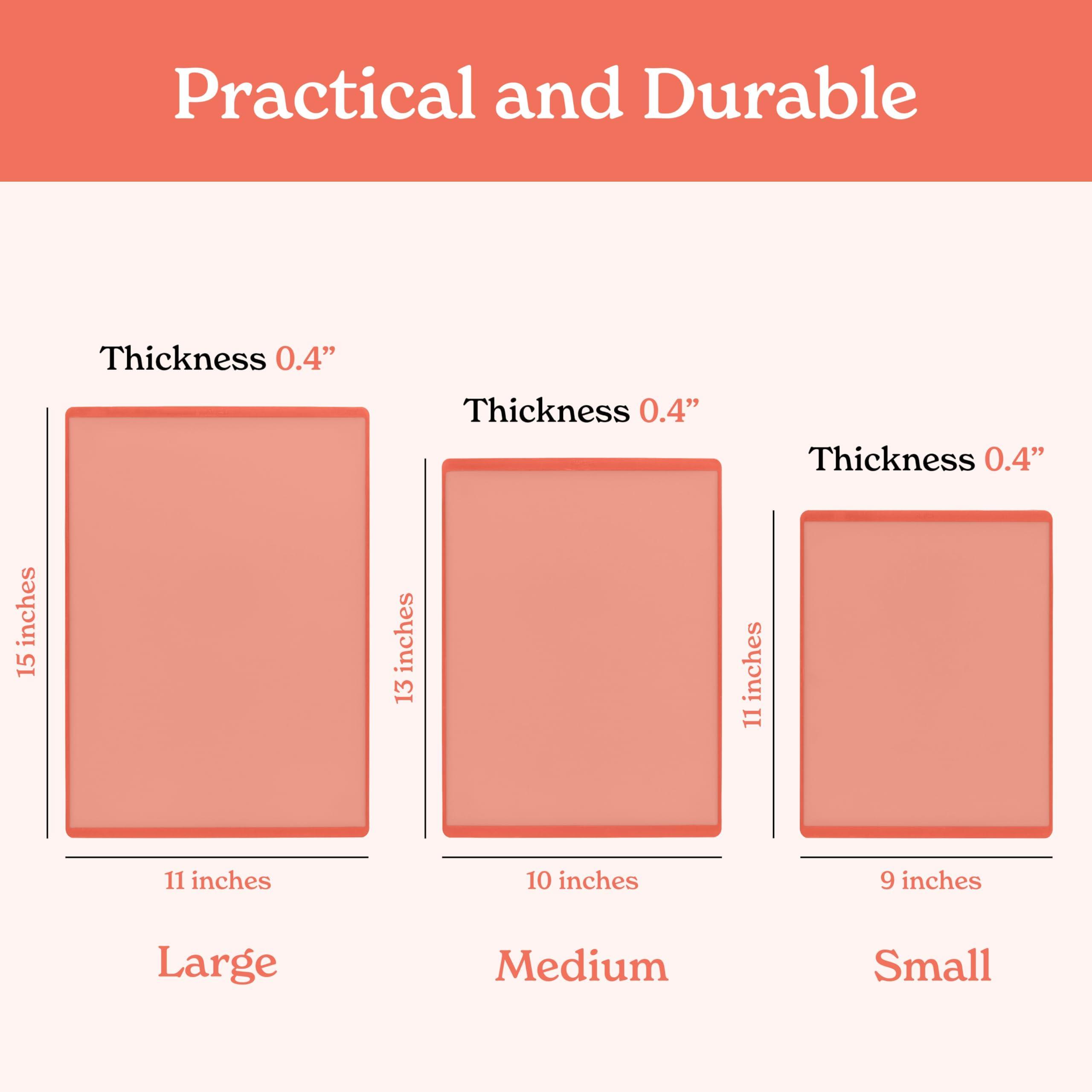 SMIRLY SMIRLY Plastic Cutting Board Set With Holder, Dishwasher Safe Plastic Cutting Boards Set for Kitchen, Cutting Boards for Kitchen - Plastic Chopping Board Set