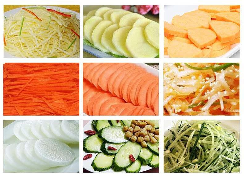 HENGMA Electric Food Shredder,Multi-function Vegetable Cutting Machine Automatic Vegetable Cutter Machine Commercial Electric Potato Slicer Shredder 13KG,23X30X44cm