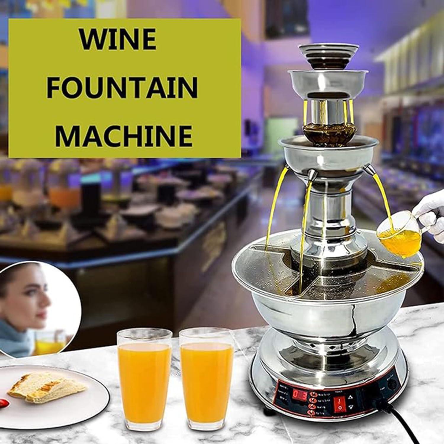 Generic Generic Party Beverage Fountain,Wine Fountain Machine, 3-Tier Party Drink Dispenser, Adjustment Juice and Wine Fountain,for Wedding Bar Christmas Home Decor,110V