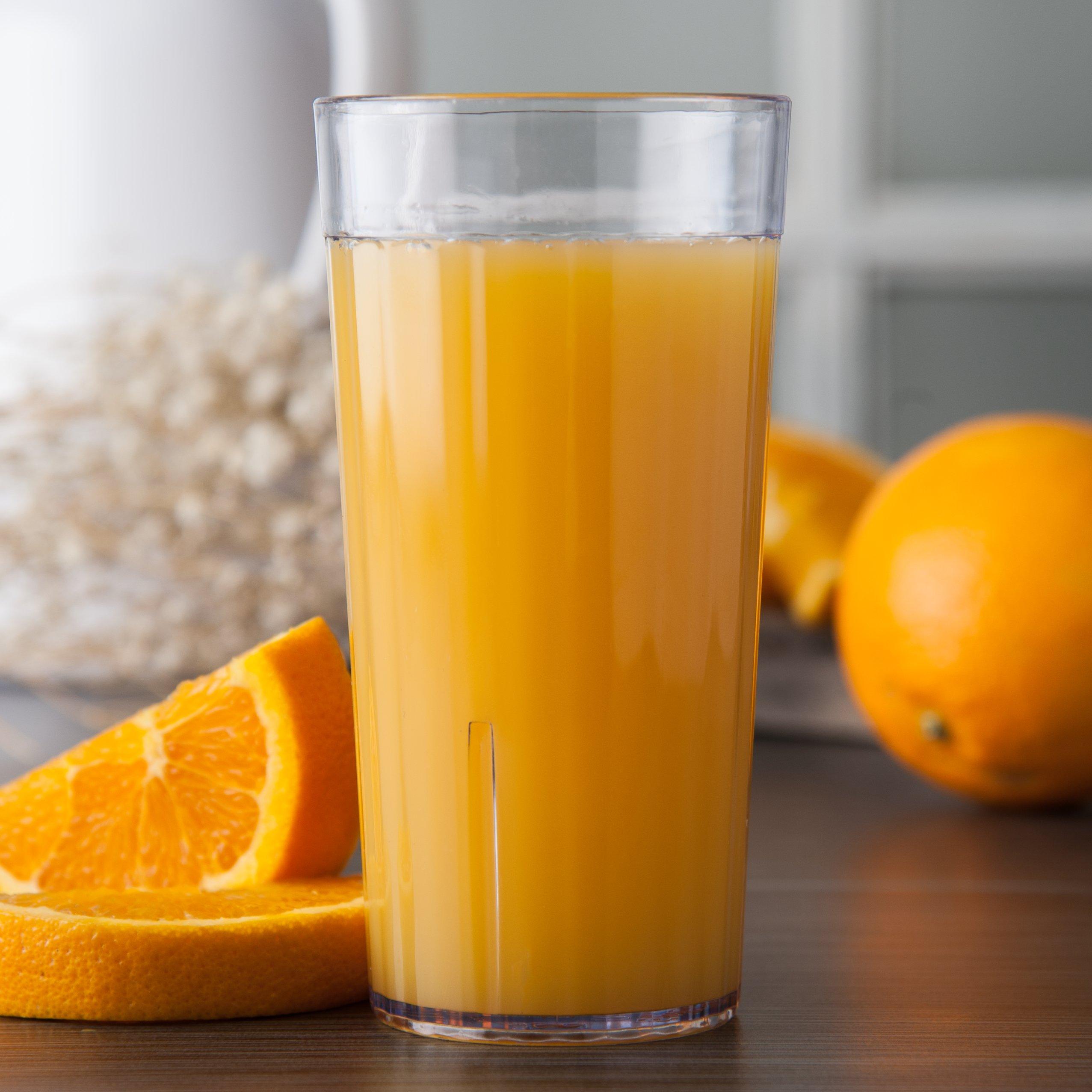 Carlisle FoodService Products Carlisle FoodService Products Bistro Tumbler Plastic Tumbler for Restaurants, Catering, Kitchens, Plastic, 15.5 Ounces, Clear, (Pack of 72)