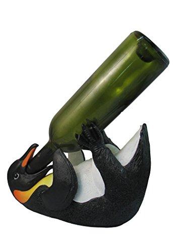 DWK Playful Antarctic Penguin Wine Bottle Holder By DWK | Tabletop South Pole Decor And Centerpiece