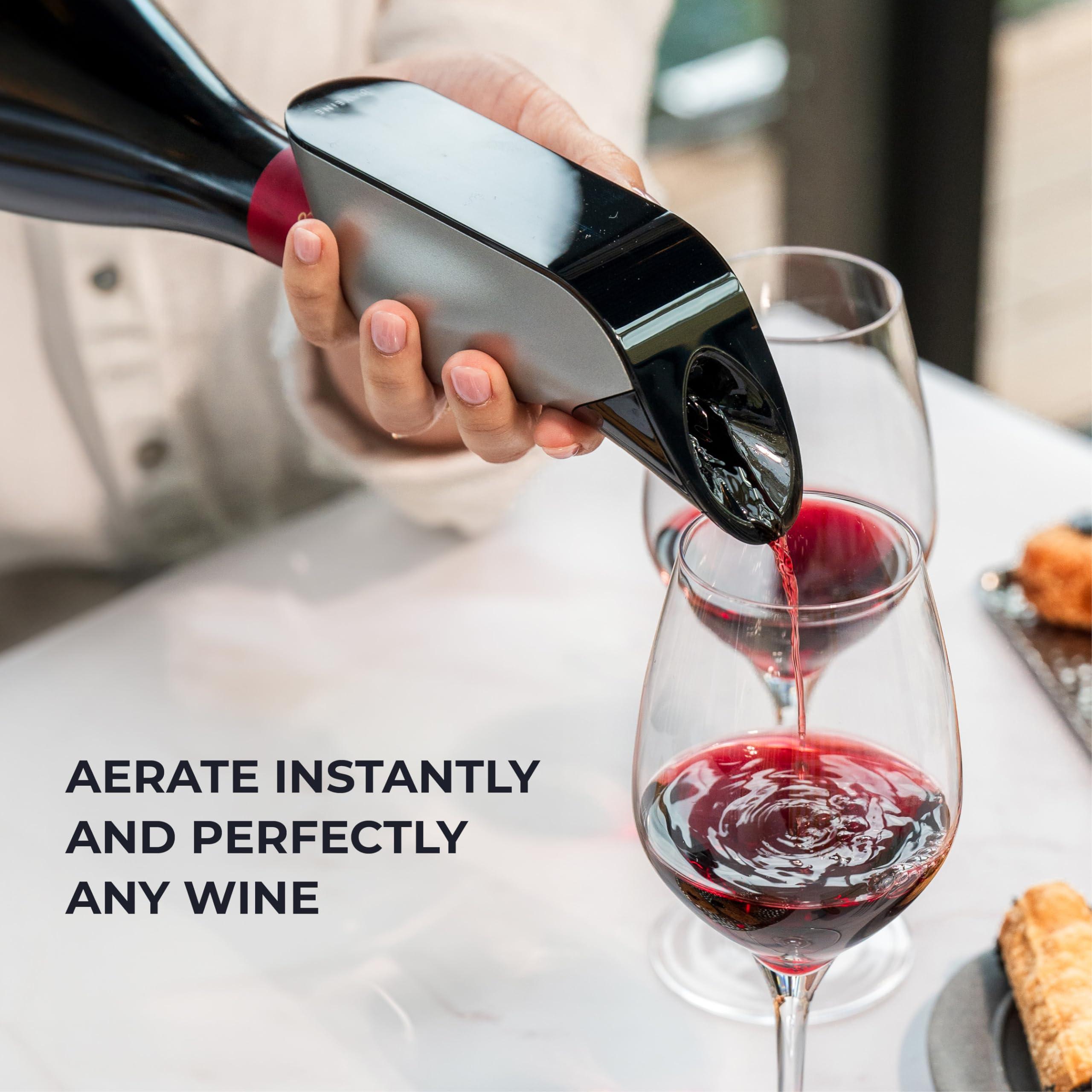 AVEINE AVEINE Original - Connected Wine Aerator - Android & iOS Compatible - Box containing 1 Smart Aerator, 1 Protection Bag, 1 Charging Stand, 1 USB Cable - Instant Wine Aeration - Manufacturer Warranty