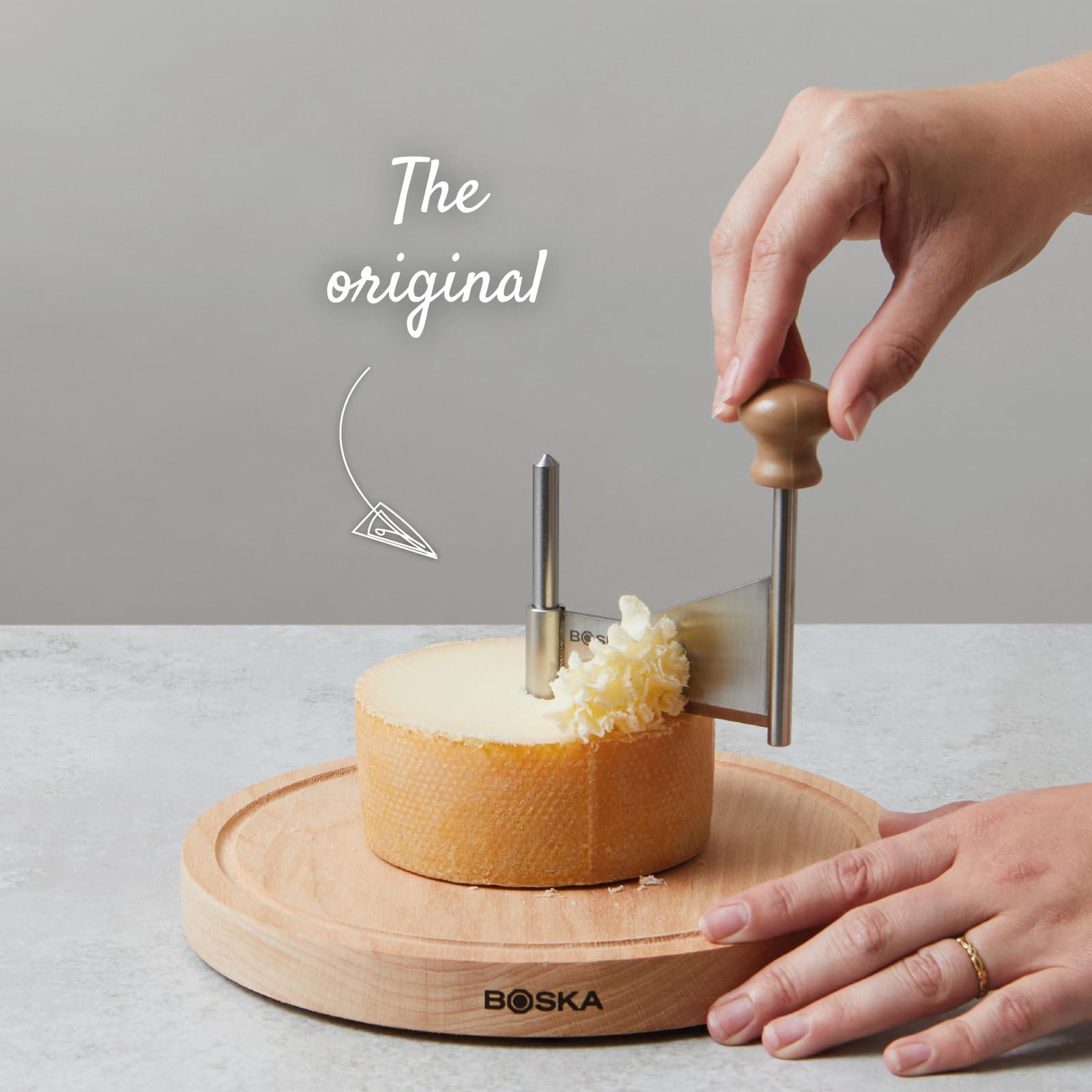 BOSKA BOSKA Cheese Curler Amigo - The Original with 10-year Warranty - Cheese Wheel for i.a. Tete de Moine, Girolle & Chocolate - Cheese Shaver made of Stainless Steel