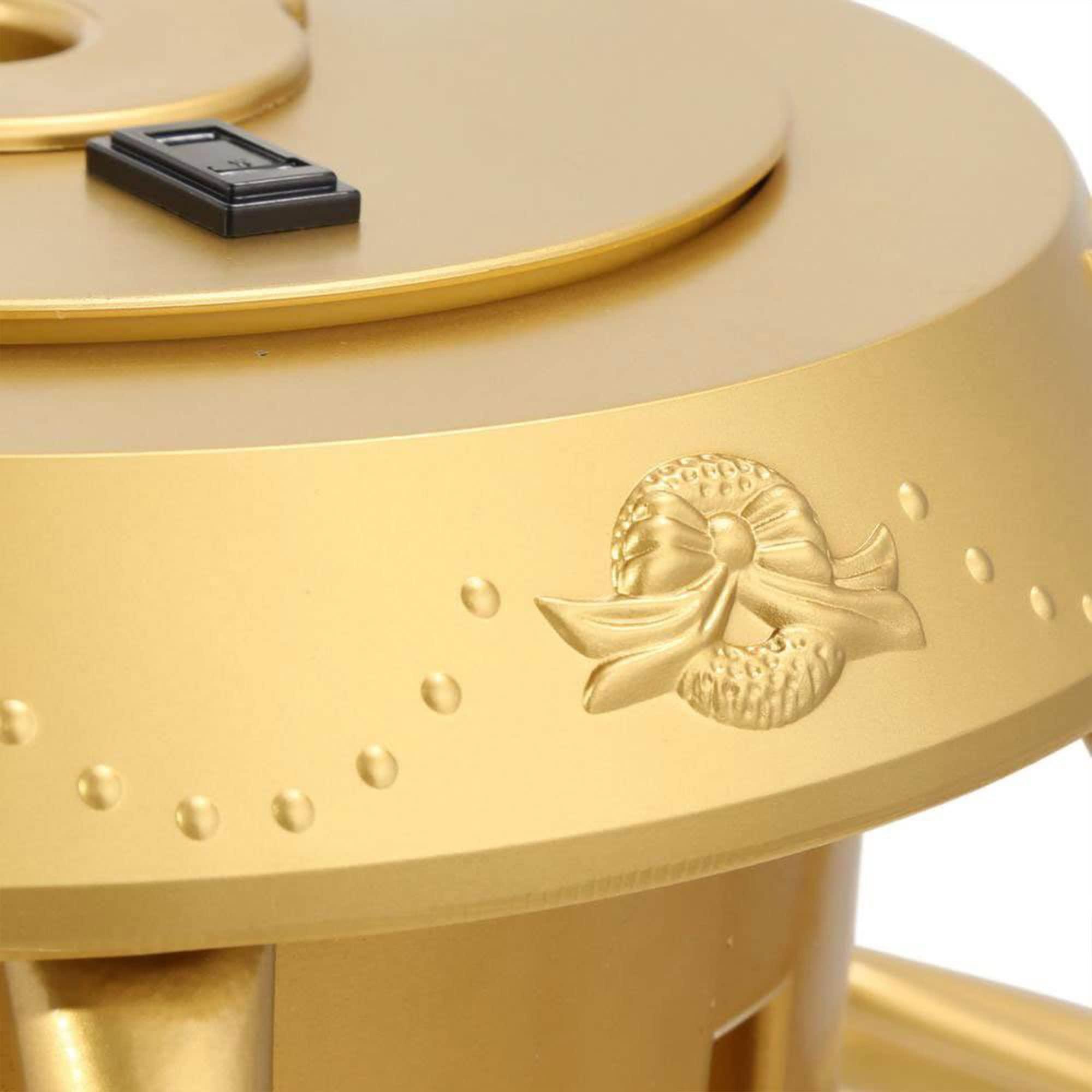 Home Heritage Home Heritage 360 Degree Rotating Metal Tree Stand for Christmas Trees up to 9ft, Gold