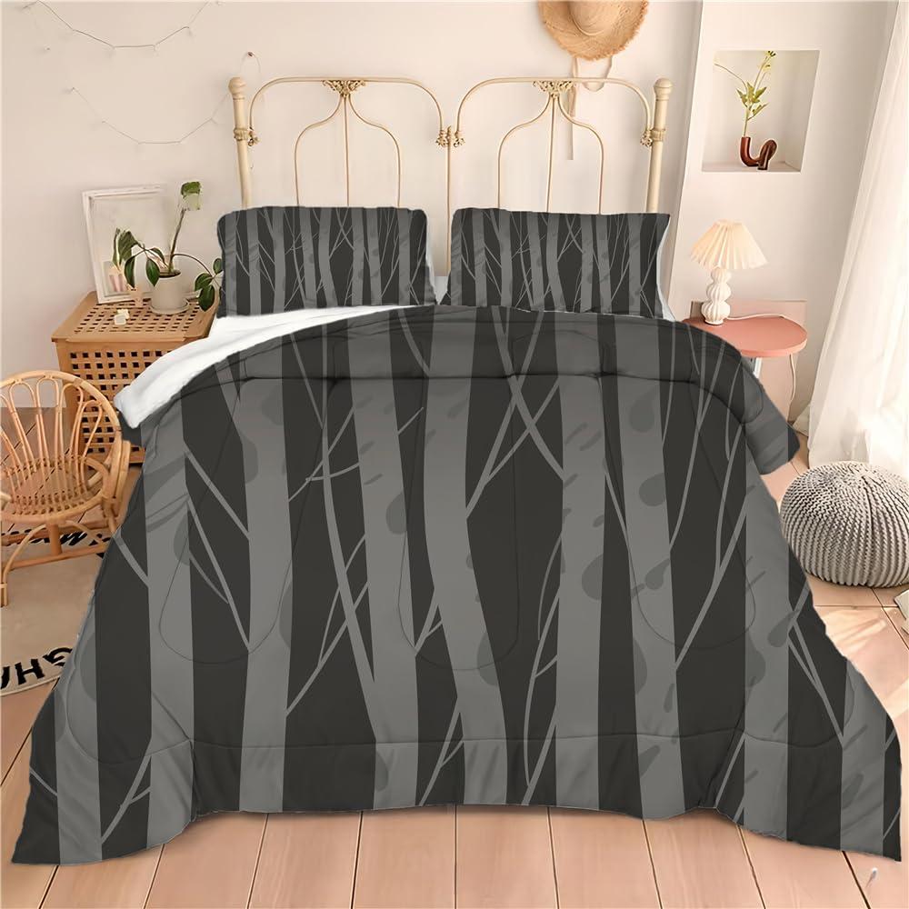 BIVVI BIVVI Tropical Comforter Set King Size Tropical Plant Palm Trees Bedding Set All Season Quilt King Size 1 Comforter with 2 Pillowcases