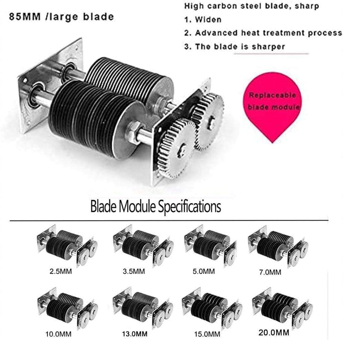 NYMFEA 850W Meat Cutter Slicer Cutting Machine Cube Shredded Meat 130KG/H Commercial Electric Lamb Slicer Bread Ham Commercial Meat Slicer, for Family and Commercial Use,7MM