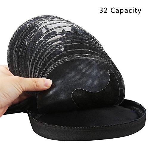 BUBM CD DVD Case BUBM 32 CD Disc Holder Compact and Easy to Store for Car Home and Travel Blue