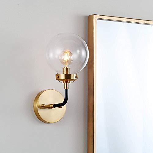 JONATHAN Y JONATHAN Y JYL9009A Caleb 1-Light 6\" Brass Wall Sconce Contemporary Reversible for Bedroom Livingroom Bathroom Hallway, Brass Gold/Black