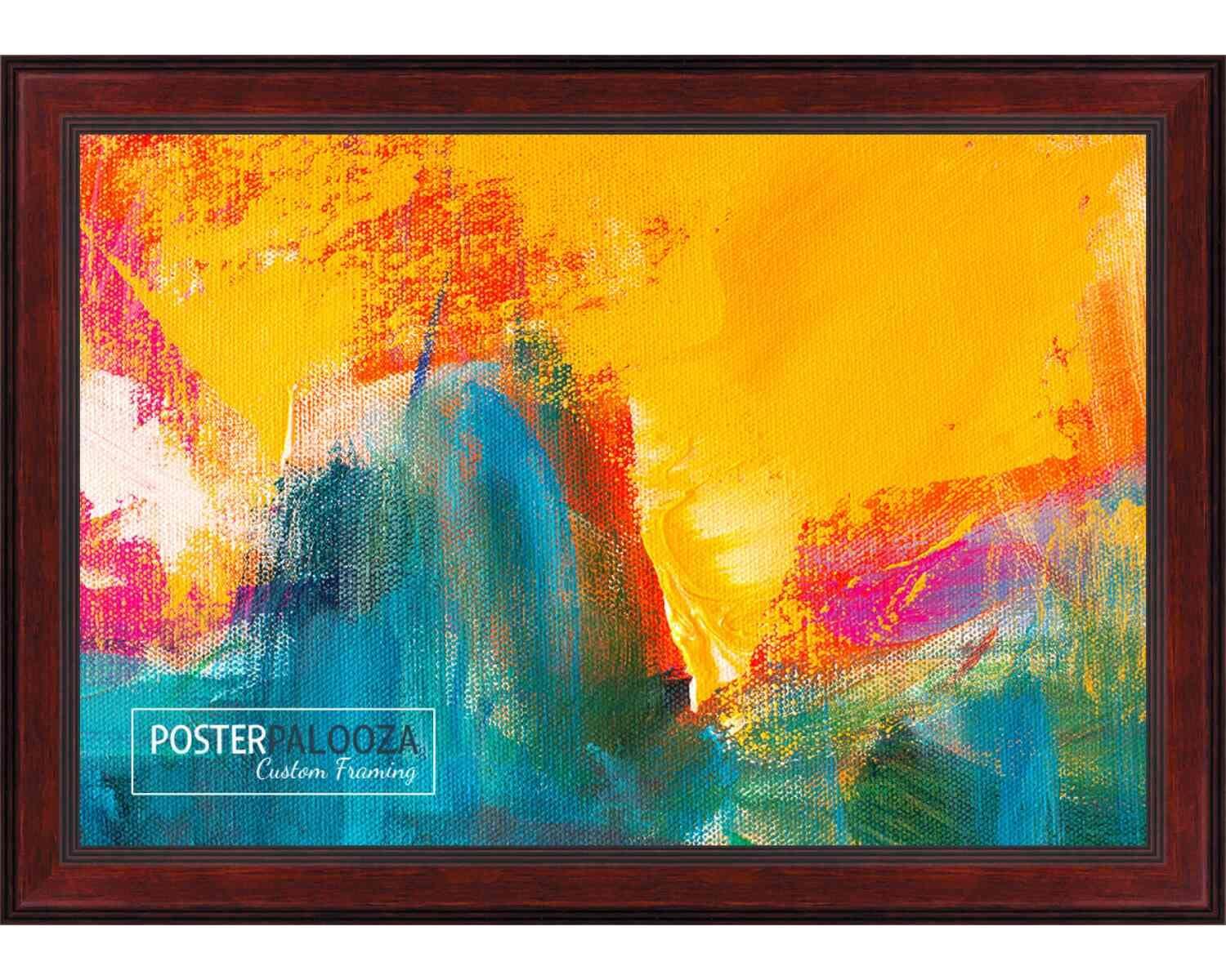 Poster Palooza Poster Palooza 11x18 Traditional Mahogany Complete Wood Picture Frame with UV Acrylic Plexiglass, Foam Board Backing & Hardware Included