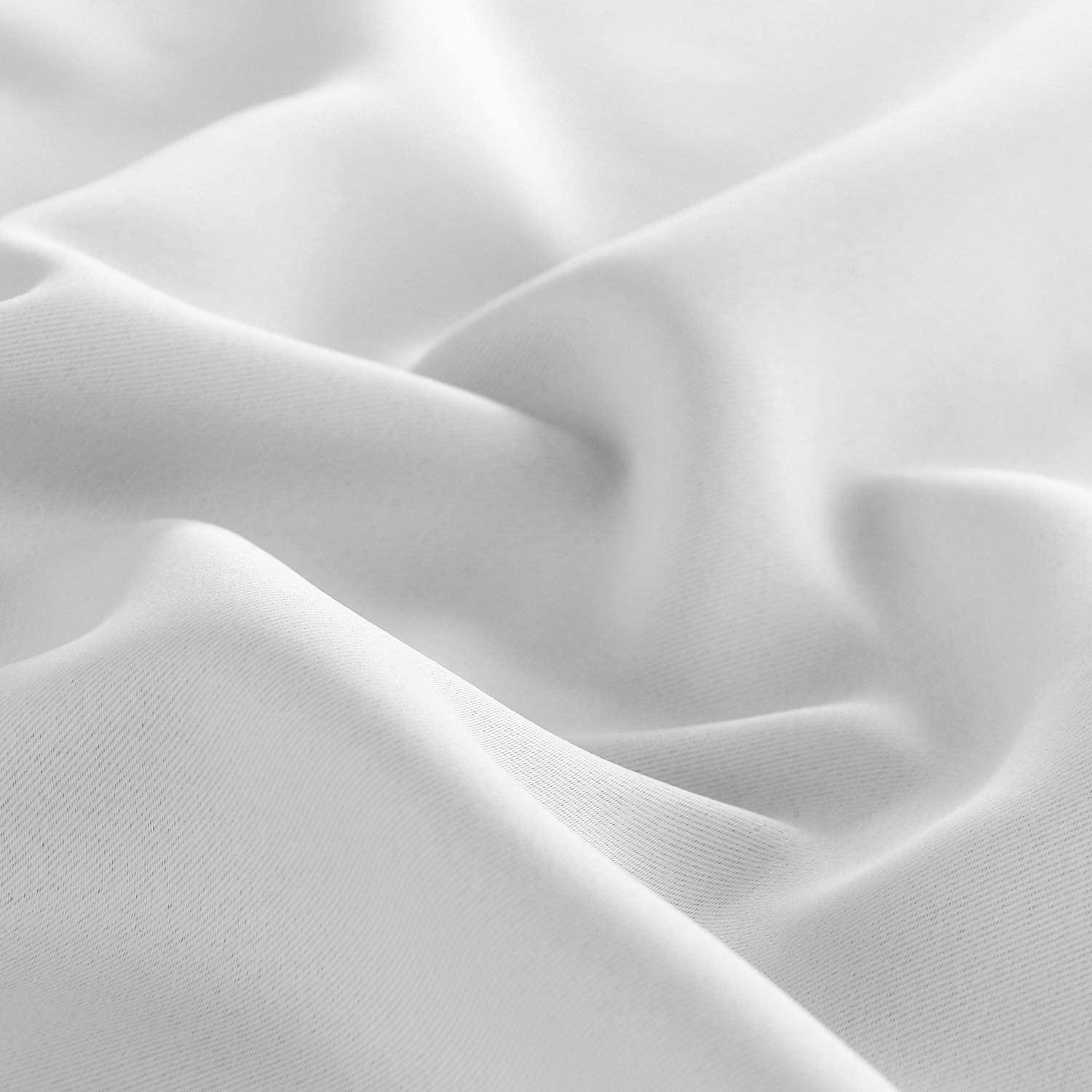 DWCN DWCN French Door Curtains Rod Pocket Thermal Blackout Curtain for Doors with Glass Window, Kitchen and Patio Doors for Privacy, 12 X 72 Inches Long, 1 Curtain Panel with Tieback, Greyish White