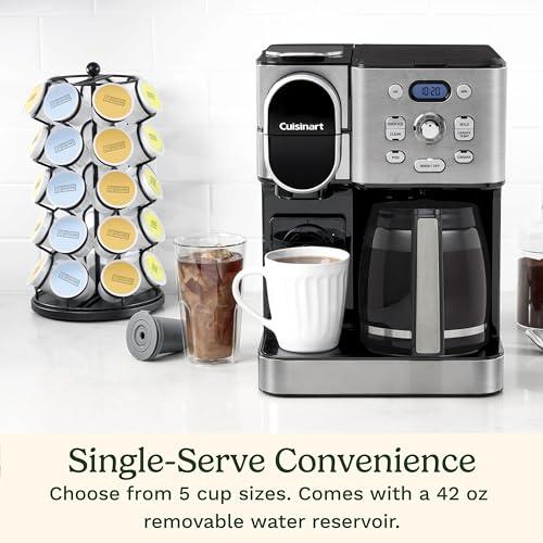 Cuisinart Cuisinart Coffee Maker, 12-Cup Glass Carafe, Automatic Hot & Iced Coffee Maker, Single Server Brewer, Stainless Steel, SS-16
