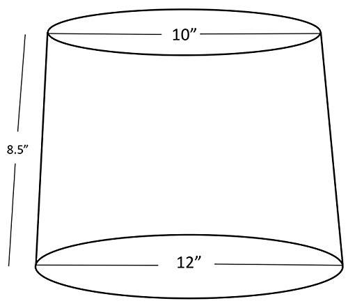 Urbanest Urbanest French Drum Suede Lampshade, 10-inch by 12-inch by 8.5-inch, Spider Fitter, Navy Blue