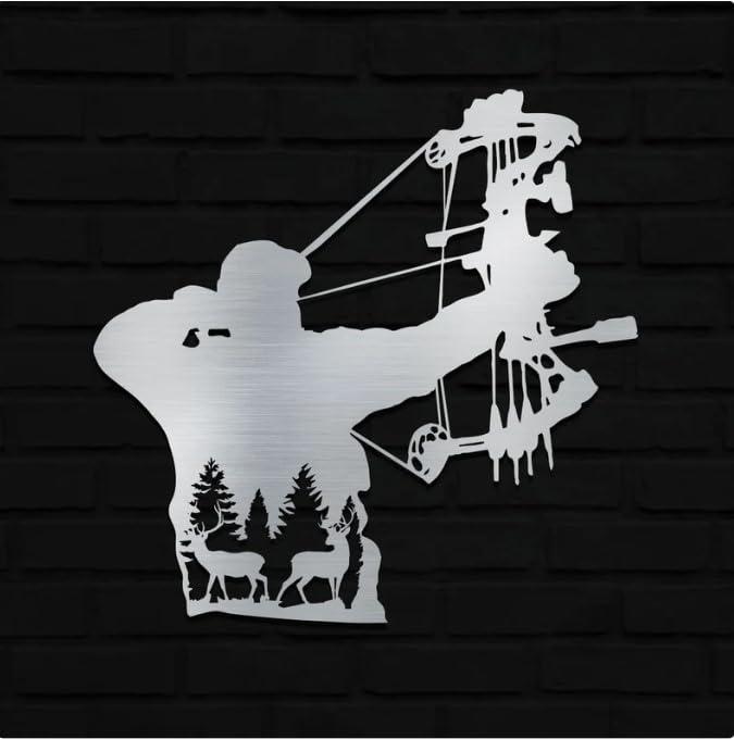 American Sign Letters Metal Hunting Bow Sign, Metal Relaxing Sign, Housewarming Gift, Wedding Gift, Metal Sign, Metal Gift, Home Decor, Backyard Sign, Metal Art