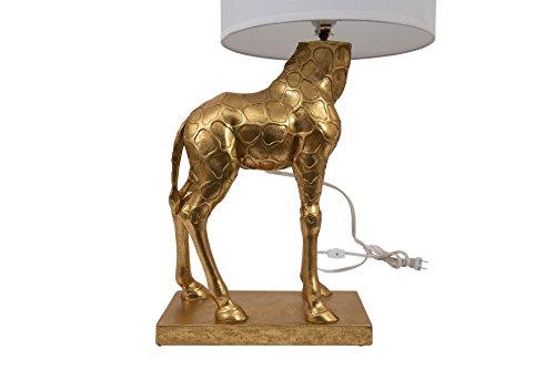 Creative Co-Op Creative Co-Op Gold Giraffe Lamp with Linen Shade