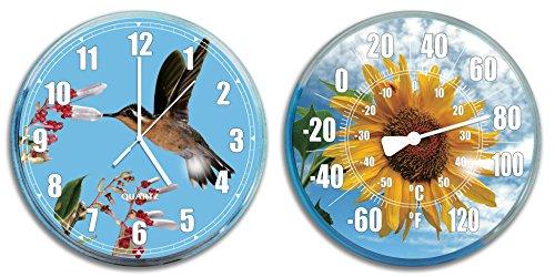 Swimline SWIMLINE HYDROTOOLS Poolside Wall Clock and Thermometer Combo Set