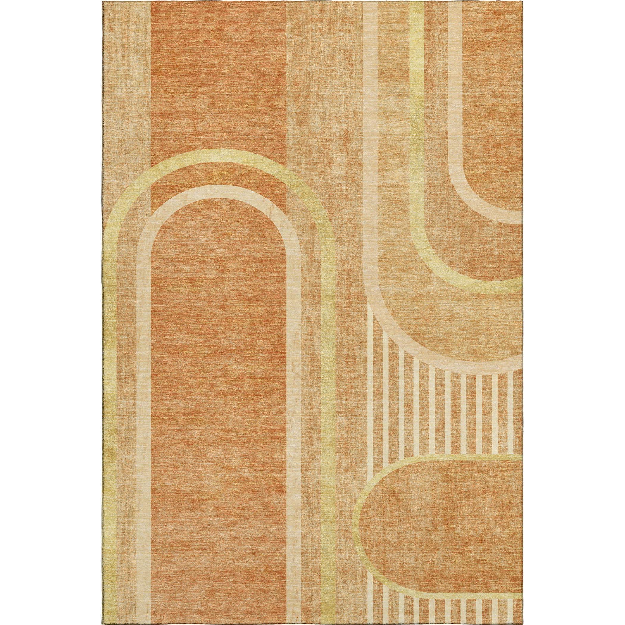 Addison Rugs Addison Rugs Mayfield AMF532 Terracotta 9' x 12' Indoor Premium Machine Washable Rug, Silky Soft, Easy Clean, Non Shedding, Bedroom, Living Room, Dining Room, Kitchen, Patio Rug