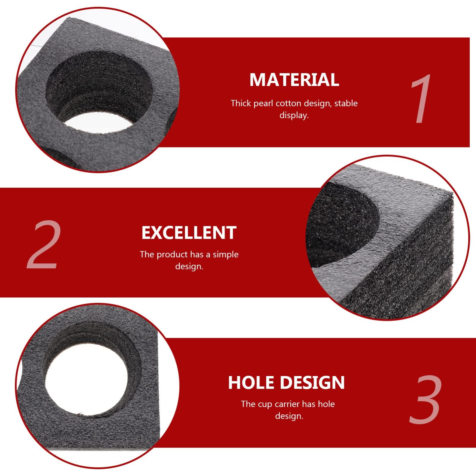 Zerodeko 2Pcs Foam Cup Holder Tray, 4 Drink Cup Takeout Carrier Tray Cup Fixing Packing Supply for, Coffee Milk Tea Beverage Holder for Outdoor Travel