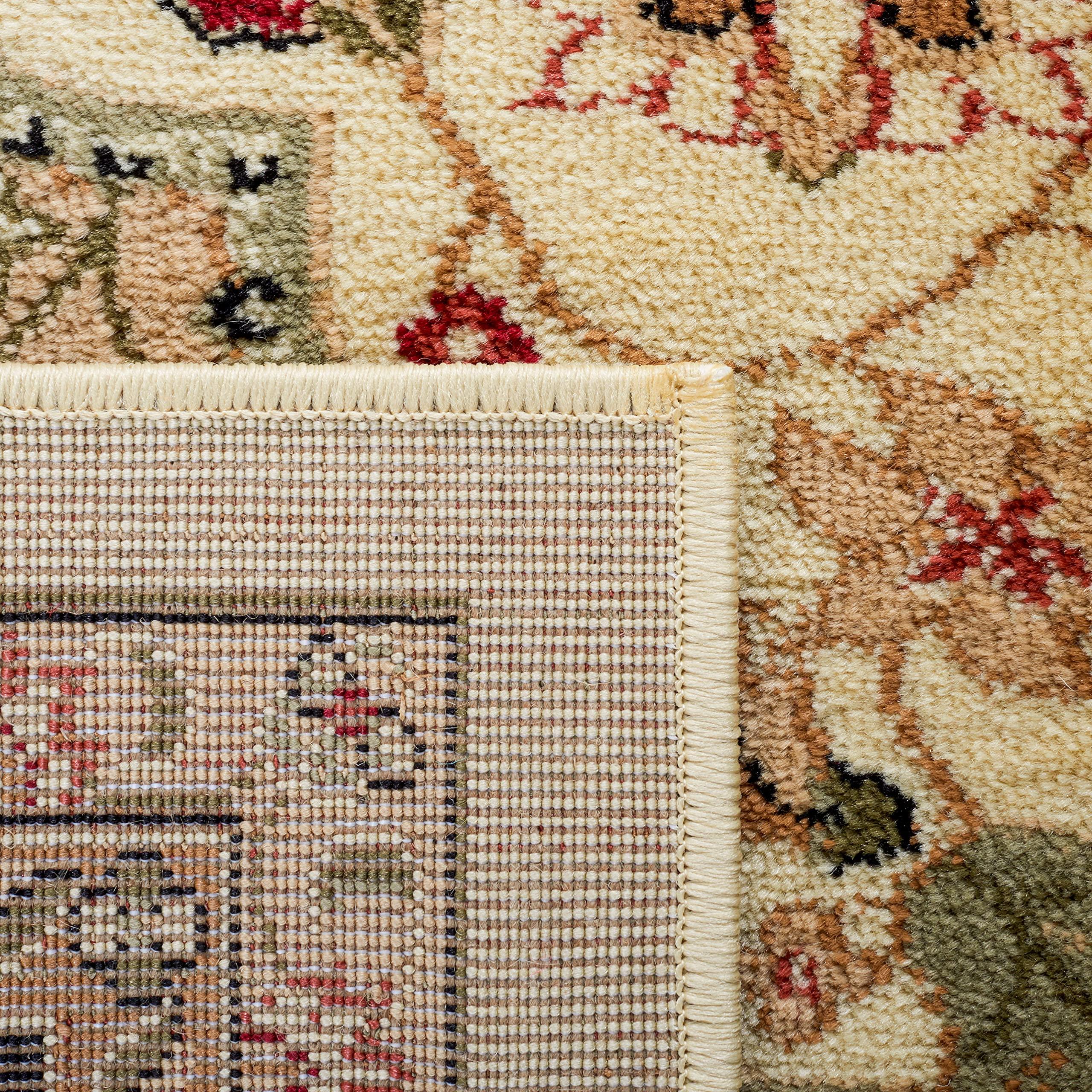 Safavieh SAFAVIEH Lyndhurst Collection Area Rug - 6' x 9', Beige & Black, Traditional Oriental Design, Non-Shedding & Easy Care, Ideal for High Traffic Areas in Living Room, Bedroom (LNH330C)