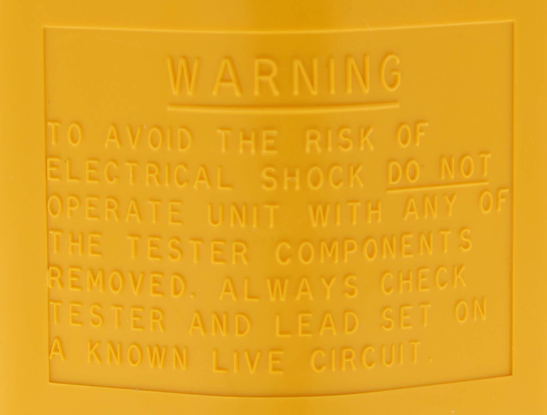 Ideal Industries IDEAL Electrical 61-076 Vol-Con Solenoid Voltage Tester with Vibration Mode, AC/DC Voltage Level Testing, CATIII for 600v, Yellow