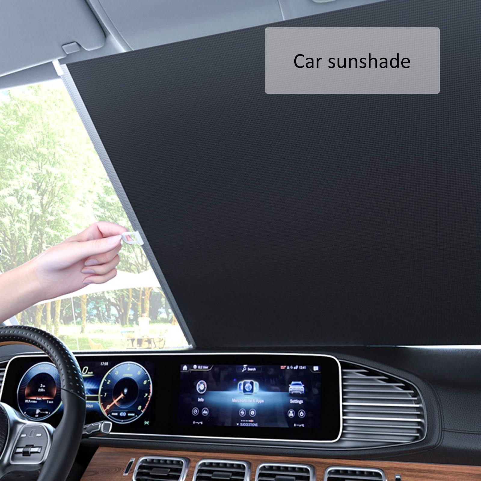 Jolan Blackout Roller Blinds No Drilling,Sunscreen Sunshade Window Roll Up Shades with Suction Cups,Privacy Curtains,Temporary Blinds Black,Retractable Sun Shades,Customisable,WH-80 * 160cm(31 * 63in)