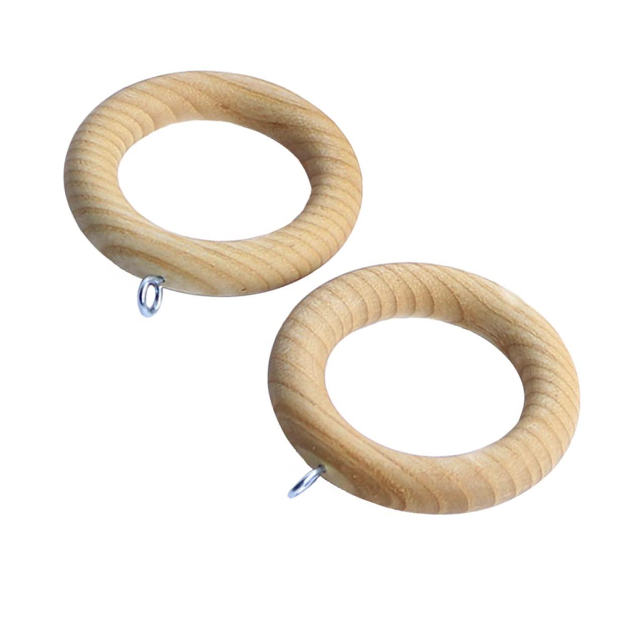 Garneck Garneck 4 Pcs Solid Wood Wooden Curtain Buckle Glide Shower Hooks Wooden Curtain Hooks Curtain Pole Rings Curtain Hardware Bathroom Curtain Rings Roman Beech Hook Ring Hanging Ring