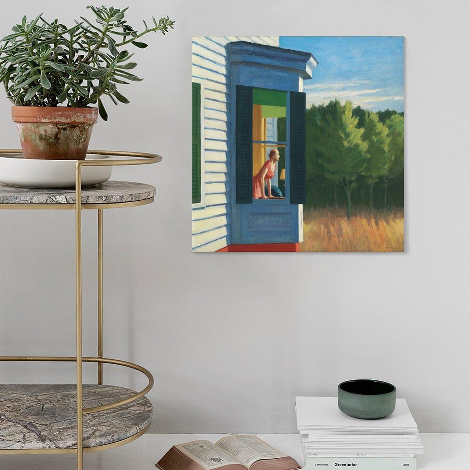 Generic Edward Hopper Prints - Cape Cod Morning Wall Art Poster Wall Art Picture Frame Painting Poster Canvas Print Posters Artworks Bedroom Living Room Decor 20x20inch(50x50cm)