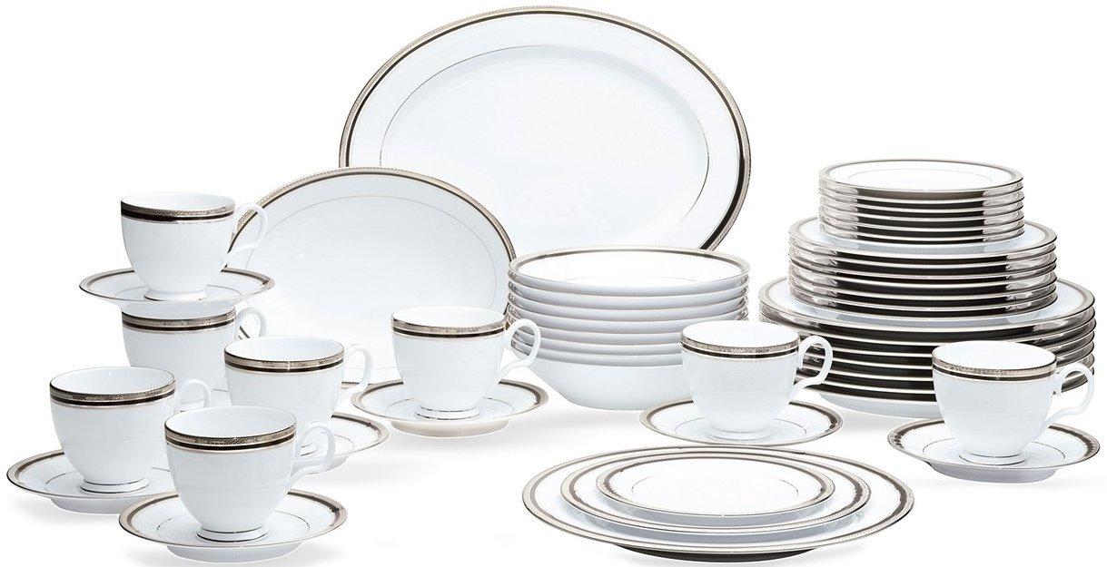 Noritake Noritake Austin Platinum 50-Piece Dinnerware Set, Service for 8