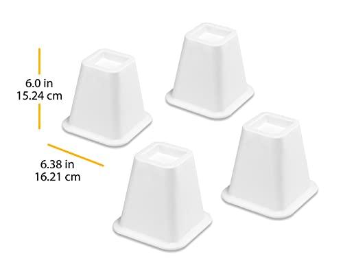 Whitmor Whitmor Bed Risers White Set of 4