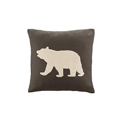 Woolrich Woolrich Reversible Quilt Cabin Lifestyle Design - All Season, Breathable Coverlet Bedspread Bedding Set, Matching Shams, Oversized Full/Queen, Twin Falls Bear Brown/Blue 4 Piece