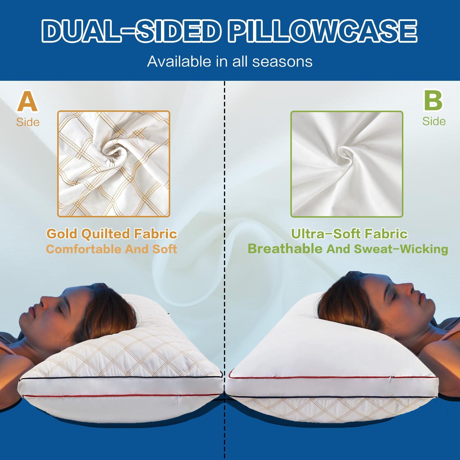 YZ HOME YZ HOME Long Body Pillow for Adults - Firm Body Pillow Insert with Shredded Blue Memory Foam, Adjustable Height, Soft Support for Side Sleeping, Pregnant Women, Washable (20x54 Inch, White)